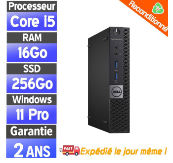 Mini PC Dell OptiPlex 7040 i5 Reconditionné | 16Go RAM, SSD 256Go, Windows 11