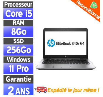 HP EliteBook 840r G4 Reconditionné – PC portable professionnel i5 8Go 256Go