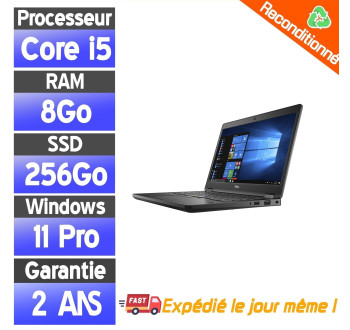 Dell Latitude 5480 Reconditionné – Meilleur Ordinateur Portable Reconditionné – i5-7300U – 8Go – 256Go – Full HD