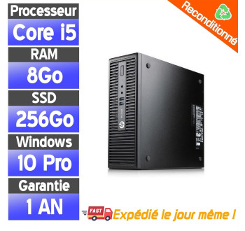 HP Prodesk 400 G3 SFF - Core i5-6500 - 8 Go Ram - 256 Go SSD - Win11