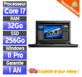 PC Portable Puissant 15 Pouces Lenovo ThinkPad P50 – i7, 16Go RAM, SSD 250Go