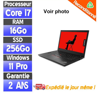 Lenovo ThinkPad T480 i7 8e Génération - PC Portable Reconditionné Full HD