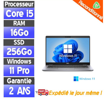 Dell Latitude 5410 i5 10ᵉ Génération – 16Go RAM – SSD 256Go – PC Portable Reconditionné