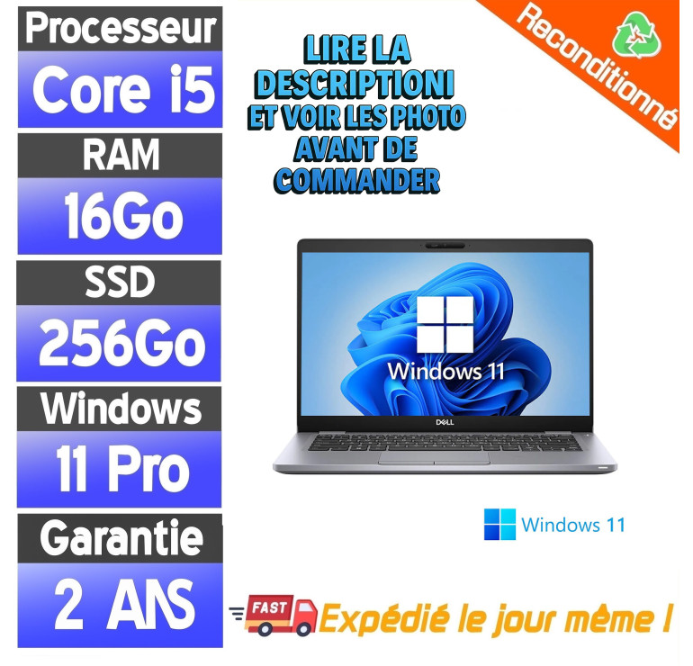 PC Portable Reconditionné  Dell Latitude 5410 i5 10ᵉ Génération