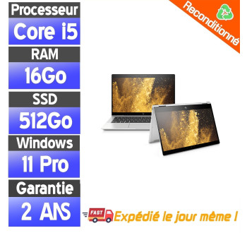 HP EliteBook x360 1030 G3 i5 8ᵉ Génération – 16Go RAM – SSD 256Go – Écran Tactile Convertible