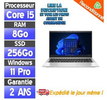 HP EliteBook 830 G7 Reconditionné – i5 10ᵉ Gén – 16Go RAM – SSD 256Go – PC Portable Pro