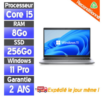 Dell Latitude 5520 Reconditionné – i5-1145G7 – 8Go RAM – 256Go SSD – Full HD – Windows 11