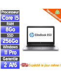 HP EliteBook 850 G3 - Intel Core i5-6300U - SSD 256Go - Ram 8Go