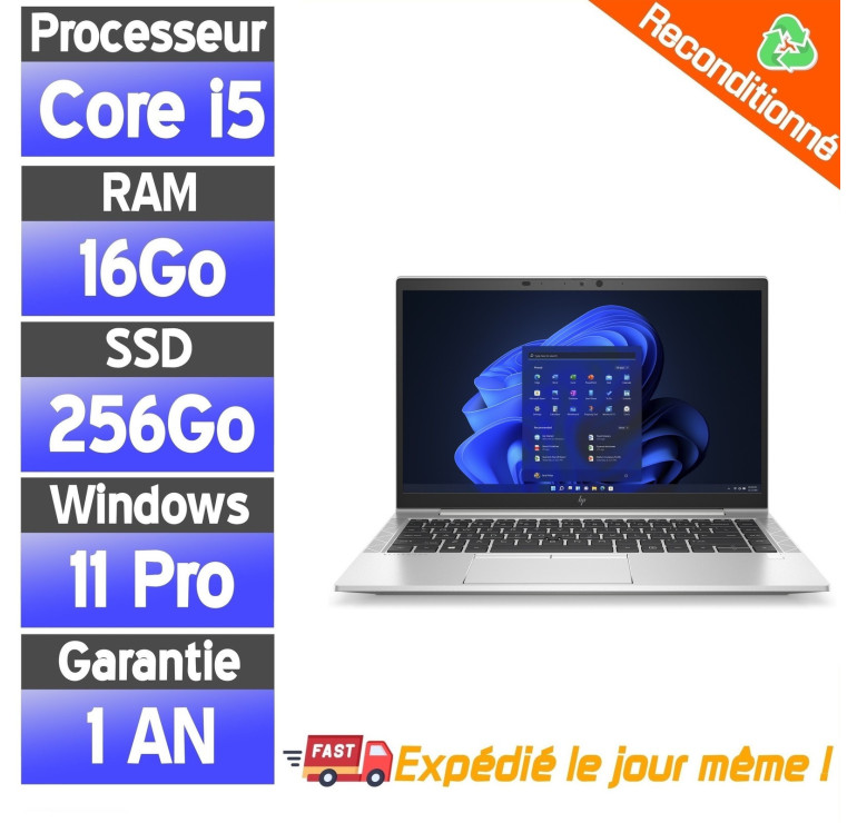 💻 HP EliteBook 830 G7 - Core i5-10310U -SSD 256 Go 16 Go RAM 🚀