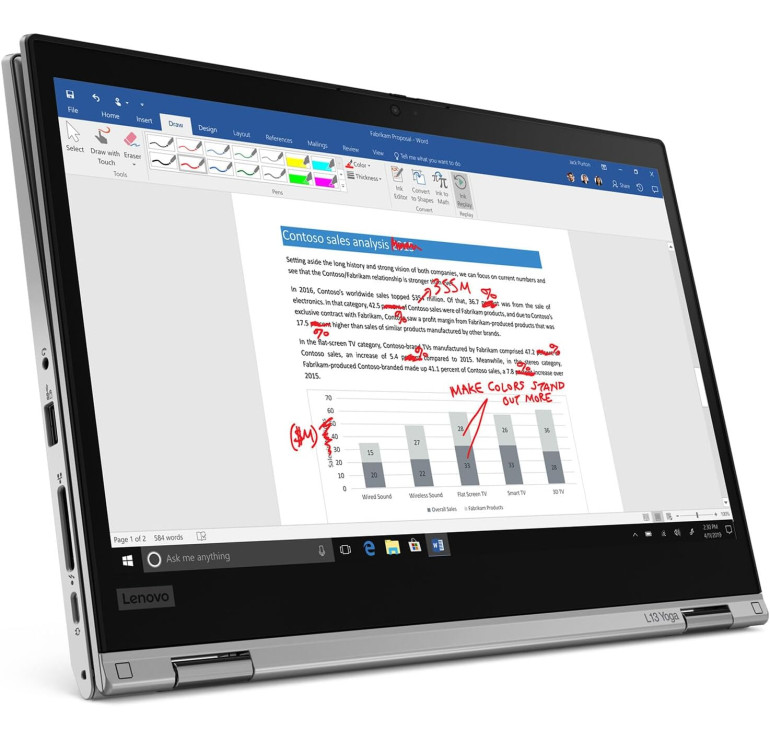 Lenovo Yoga L13 Reconditionné – Core i5, SSD 256Go, Tactile 13", État Correct