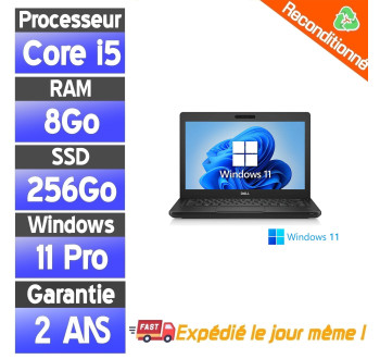 Dell Latitude 5290 Reconditionné – i5-7300U – 8Go RAM – SSD 256Go – 12.5" – Windows 11