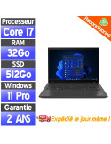 Lenovo ThinkPad T14 Gen 3 - Core i7-1255U - SSD 512 Go - Ram 32Go Azerty