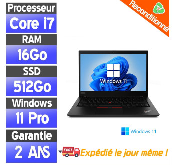 Lenovo ThinkPad T14 Gen 1 i7-10510U – 16Go RAM – 512Go SSD – PC Portable Reconditionné Professionnel