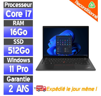 Lenovo ThinkPad T14 Gen 4 i7-1355U – 16Go RAM – 512Go SSD – PC Portable Professionnel Reconditionné