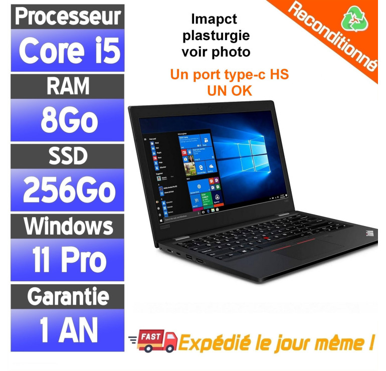 PC pas cher - Lenovo ThinkPad L390 reconditionné | Core i5, 8 Go RAM, SSD 256 Go ⚡