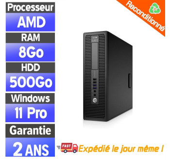 HP EliteDesk 705 G4 SFF – AMD A10-8770 R7 – 8Go RAM – 500Go HDD – PC de bureau reconditionné