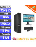 Dell OptiPlex 9020 Micro – Pack PC complet reconditionné – i3-4150T – 8Go RAM – SSD 256Go – Windows 11 Pro – Écran 19 ou 22 pouc