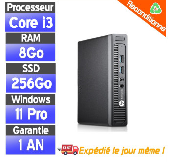ProDesk 600 DM G2  - Core i3-6100T - SSD 256 Go Ram 8Go