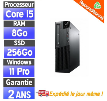 Lenovo ThinkCentre M82 SFF – PC fixe reconditionné – i5-3470 – 8Go RAM – SSD 256Go – Windows 11 Pro