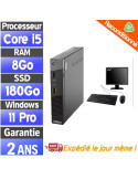 Pack Lenovo ThinkCentre M93P Tiny – i5-4570T – 8Go – SSD 180Go – Écran 22"