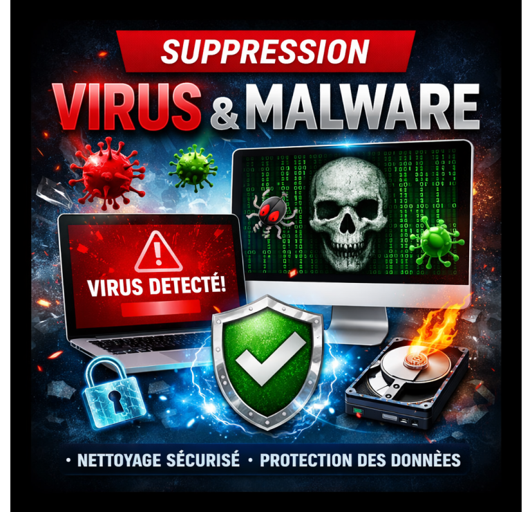 Suppression de virus et malware sans perte de données – Sécurité garantie