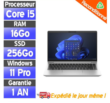 HP EliteBook 640 G10 i5-1345U 16Go 256Go SSD 14" FHD | PC portable reconditionné
