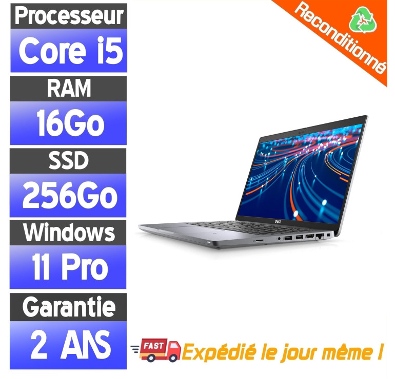 Dell Latitude 5420 i5-1145G7 16Go 256Go SSD 14" FHD | PC portable reconditionné