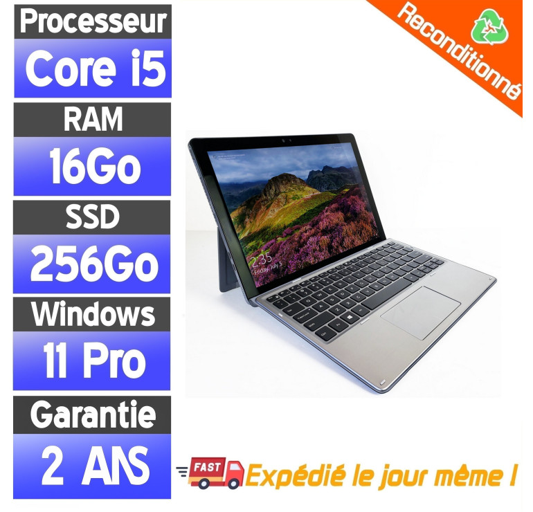 Dell Latitude 7200 2-in-1 i5-8365U 16Go 256Go SSD Win 11 Pro | PC portable reconditionné
