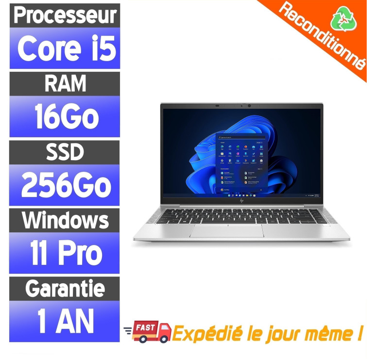 💻 HP EliteBook 840 G8 reconditionné – PC portable i5 11e génération – Windows 11 Pro  🚀