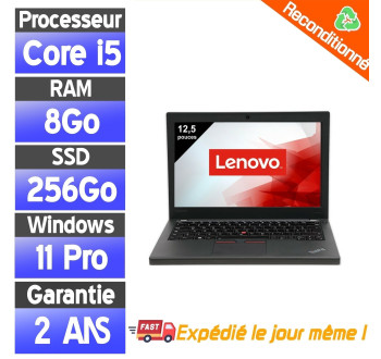 Lenovo ThinkPad X270 i5 8Go 256Go SSD 12,5" — PC portable reconditionné