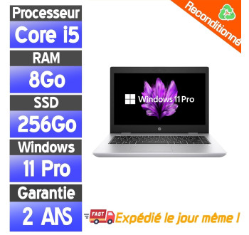 HP ProBook 640 G5 i5-8365U 8Go 256Go SSD 14" — PC portable reconditionné
