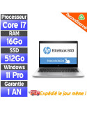 HP EliteBook 850 G5 15"6 Core i7 1.8 GHz - SSD 512 Go - Ram 16 Go - Tactile