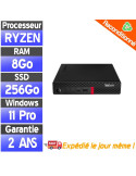Lenovo ThinkCentre M715q Micro Ryzen 3 PRO 2200GE 8Go RAM SSD 256Go