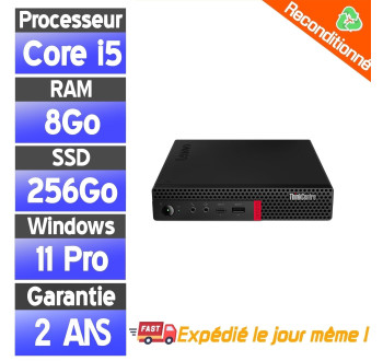Lenovo ThinkCentre M710q i5-6400T 8Go 256Go SSD — Mini PC reconditionné