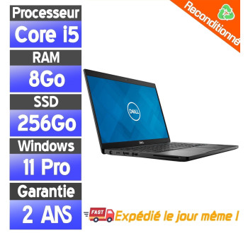 Dell Latitude 7390 13.3" i5-8350U 8Go RAM 256Go SSD Windows 11 – PC Portable Reconditionné