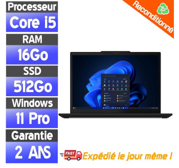 Lenovo X13 Gen 5 13.3" Core Ultra 5 135U 16Go RAM 512Go SSD Windows 11 – PC Portable