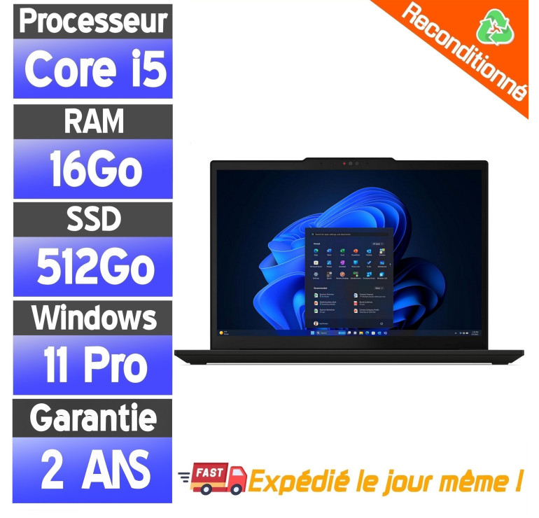 Lenovo X13 Gen 4 13.3" i5-1345U 16Go RAM 512Go SSD Windows 11 – PC Portable