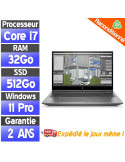 HP ZBook 15 G6 15.6" i7-9850H 32Go RAM 512Go SSD + 500Go HDD Windows 11 Pro