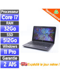 HP ZBook 15 G3 15.6" i7-6700Q 32Go RAM 512Go SSD Windows 11 Pro