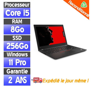 Lenovo ThinkPad X280 12.5" i3-8350U 8Go RAM 256Go SSD Windows 11 PC Portable