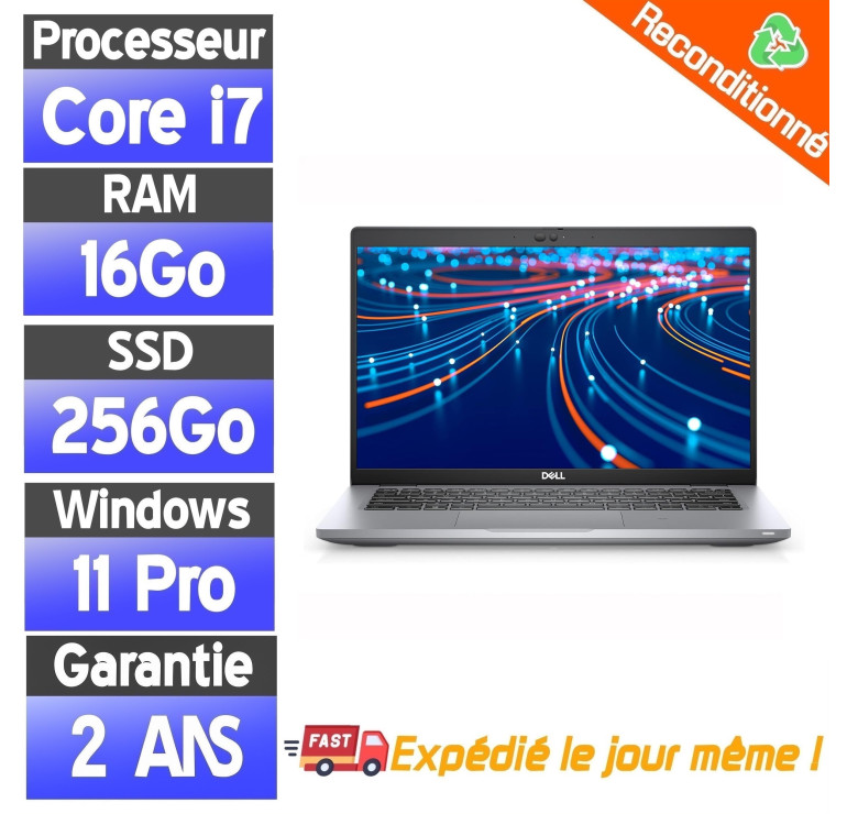 Dell Latitude 5420 i7-1185G7 – 16Go RAM – 256Go SSD – PC Portable Reconditionné Professionnel