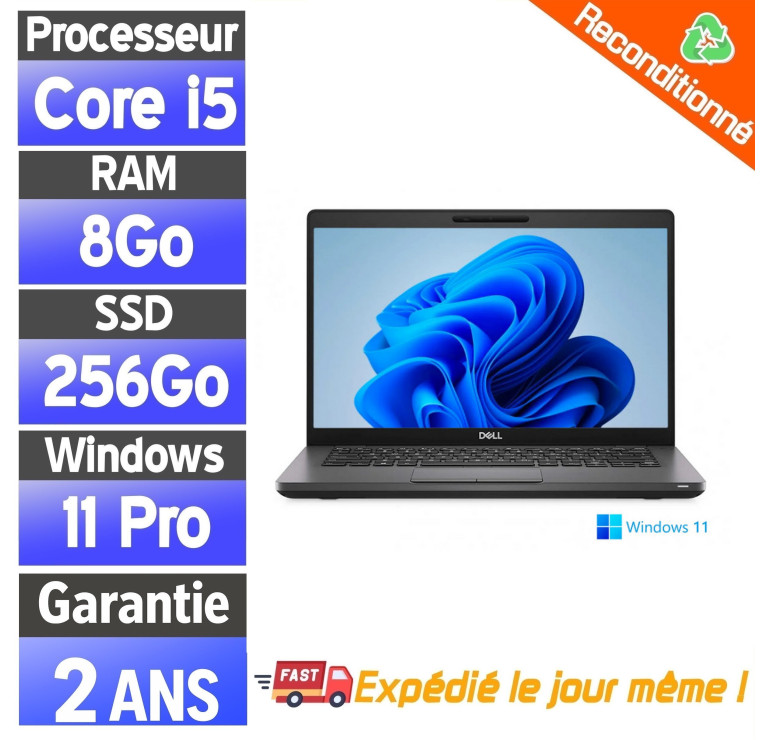 Dell Latitude 5400 - PC portable reconditionné Windows 11 pas cher professionnel