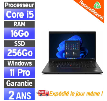 Lenovo ThinkPad L14 Gen 1 i5 10e Gen 16Go 256Go SSD