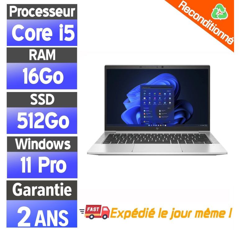 Ordinateur Portable HP EliteBook 830 G8 Reconditionné i5