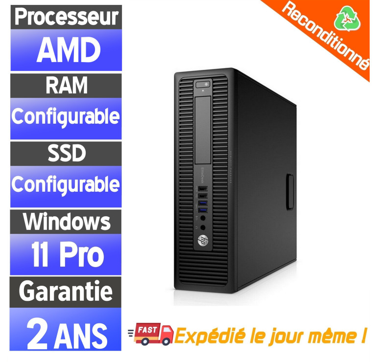 HP 705 G3 Reconditionné – PC Fixe AMD Pro Pas Cher