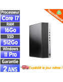 HP EliteDesk 800 G3 SFF - Intel Core i7-6700 3.40GHz - SSD 512 Go - Ram 16Go