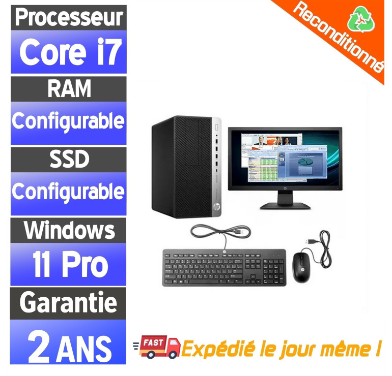 PC Fixe Reconditionné – HP 600 G3 MT - Pas cher
