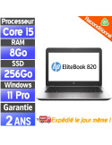 HP EliteBook 820 G3 Reconditionné – PC portable i5 8Go RAM SSD 256Go Windows 11 Pro