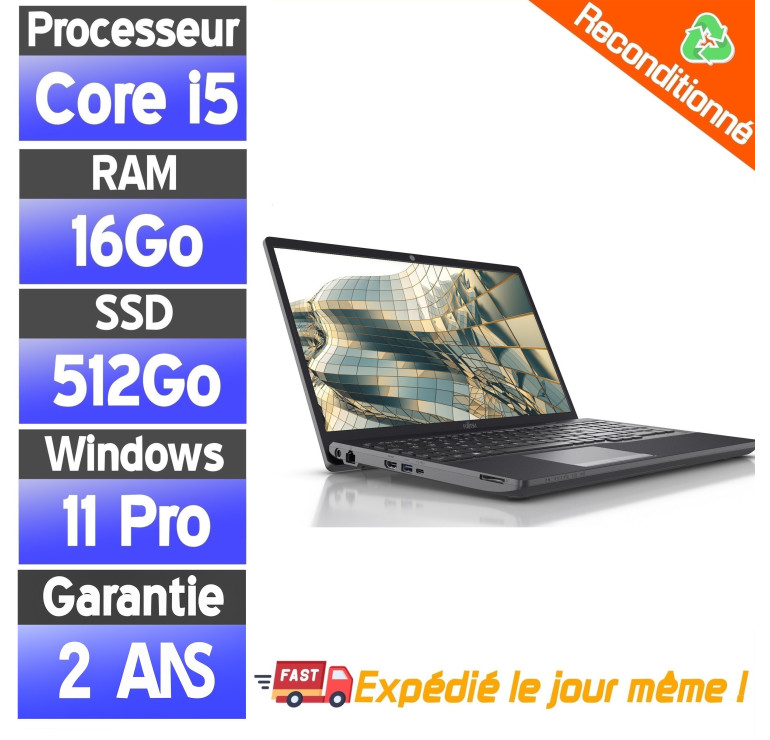 ordinateur portable reconditionné Fujitsu LifeBook A3510