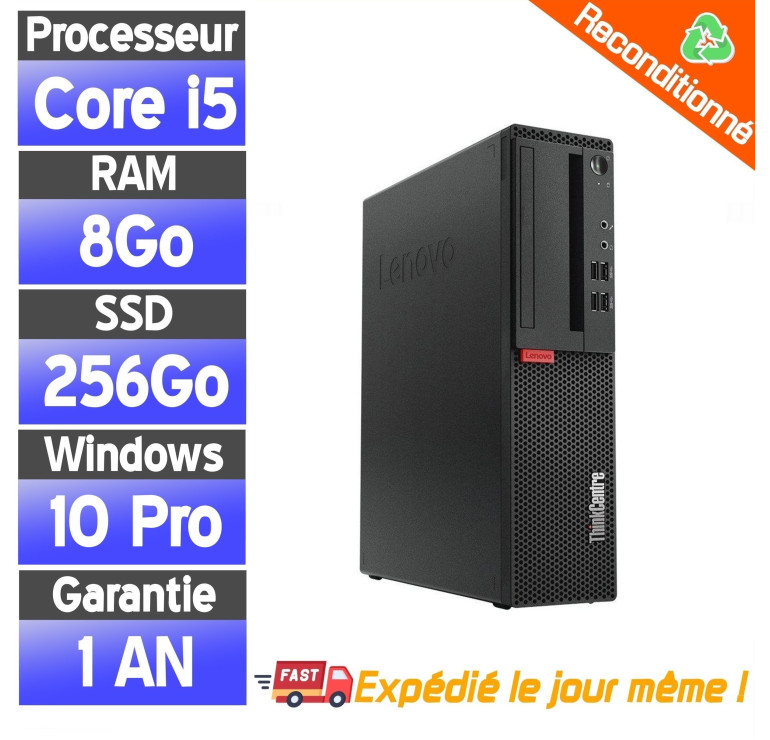 Thinkcentre M710S SFF - Core I5-6500- SSD 256Go Ram 8Go